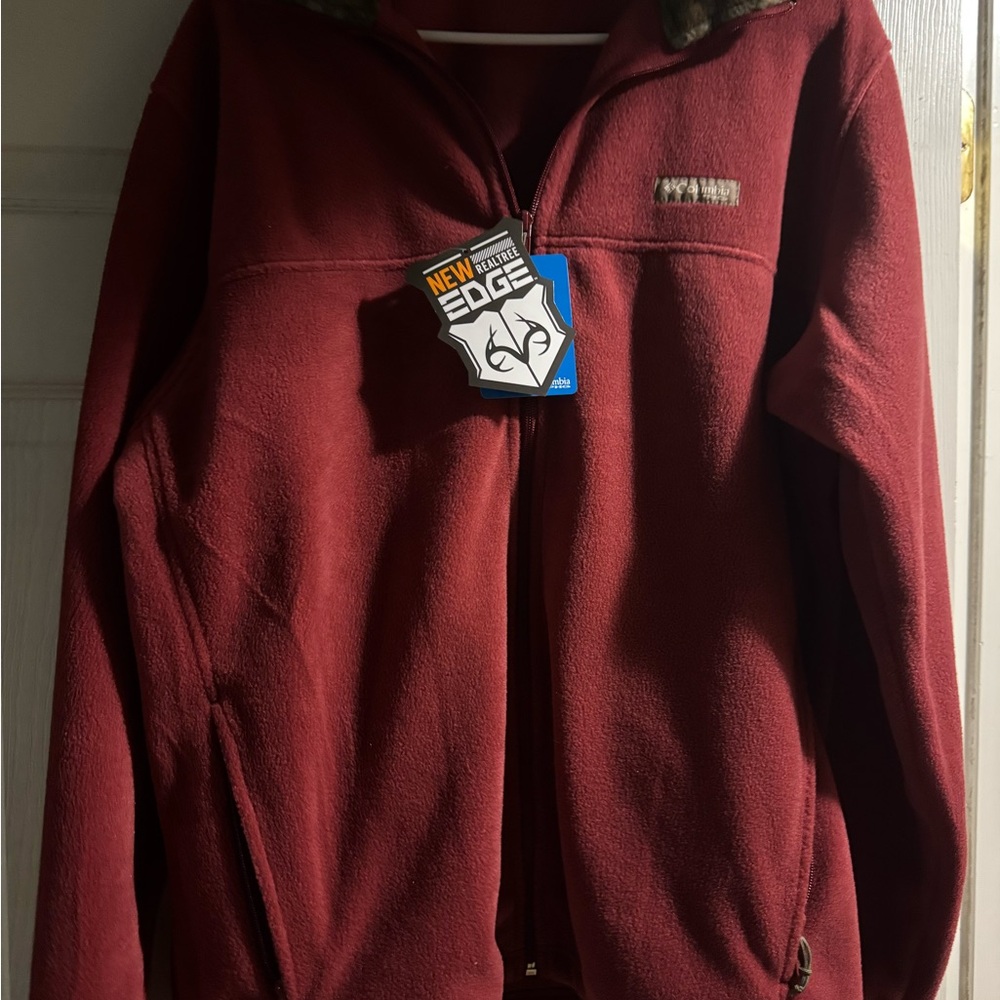 Columbia Maroon Full-Zip Fleece Jacket - Picture 5 of 5